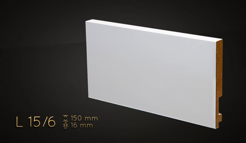 Plinthe décorative en MDF haute densité — hauteur 150 mm (réf. ARK-PLI083)