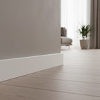 Plinthe MDF 80 mm blanche laquée – modèle 8/1 (80 x 16 x 2000 mm)