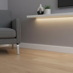 Plinthe MDF 80 mm blanche laquée – modèle 8/1 (80 x 16 x 2000 mm)