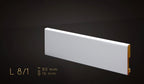 Plinthe MDF 80 mm blanche laquée – modèle 8/1 (80 x 16 x 2000 mm)