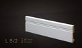 Plinthe MDF 80 mm blanche laquée – modèle 8/2 (80 x 16 x 2000 mm)