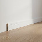 Plinthe MDF 80 mm blanche laquée – modèle 8/2 (80 x 16 x 2000 mm)