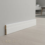 Plinthe MDF 80 mm blanche laquée – modèle 8/2 (80 x 16 x 2000 mm)