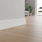 Plinthe MDF 80 mm blanche laquée – modèle 8/3 (80 x 16 x 2000 mm)
