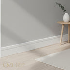 Plinthe MDF 80 mm blanche laquée – modèle 8/3 (80 x 16 x 2000 mm)