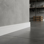 Plinthe MDF 80 mm blanche laquée – modèle 8/3 (80 x 16 x 2000 mm)