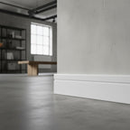 Plinthe MDF 80 mm blanche laquée – modèle 8/3 (80 x 16 x 2000 mm)