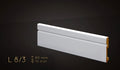 Plinthe MDF 80 mm blanche laquée – modèle 8/3 (80 x 16 x 2000 mm)