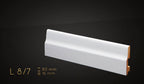 Plinthe MDF 80 mm blanche laquée – modèle 8/7 (80 x 16 x 2000 mm)