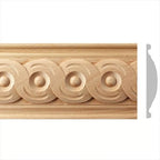 Moulure décorative en bois massif — 120 × 15 × 100 mm (réf. ARK-MOU110)