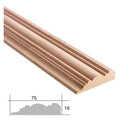 Moulure décorative en bois massif — 120 × 18 × 75 mm (réf. ARK-MOU108)