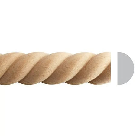 Moulure décorative en bois massif — 120 × 22 × 45 mm (réf. ARK-MOU107)