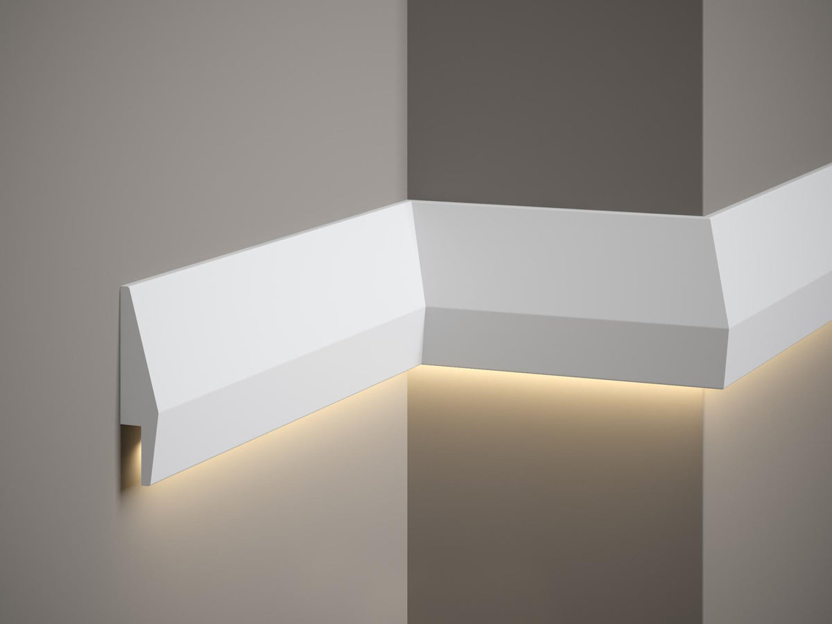 Moulure murale lumineuse pour éclairage LED — 200 × 23 × 100 mm (réf. ARK-MOU007)