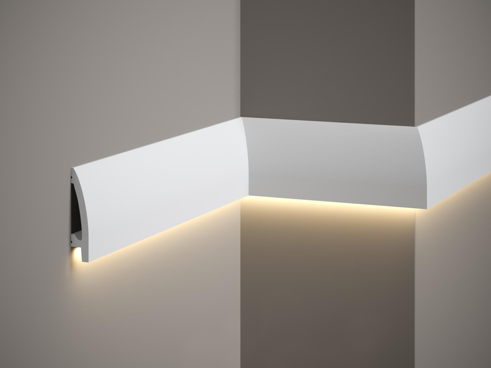 Moulure murale lumineuse pour éclairage LED — 200 × 17 × 80 mm (réf. ARK-MOU001)