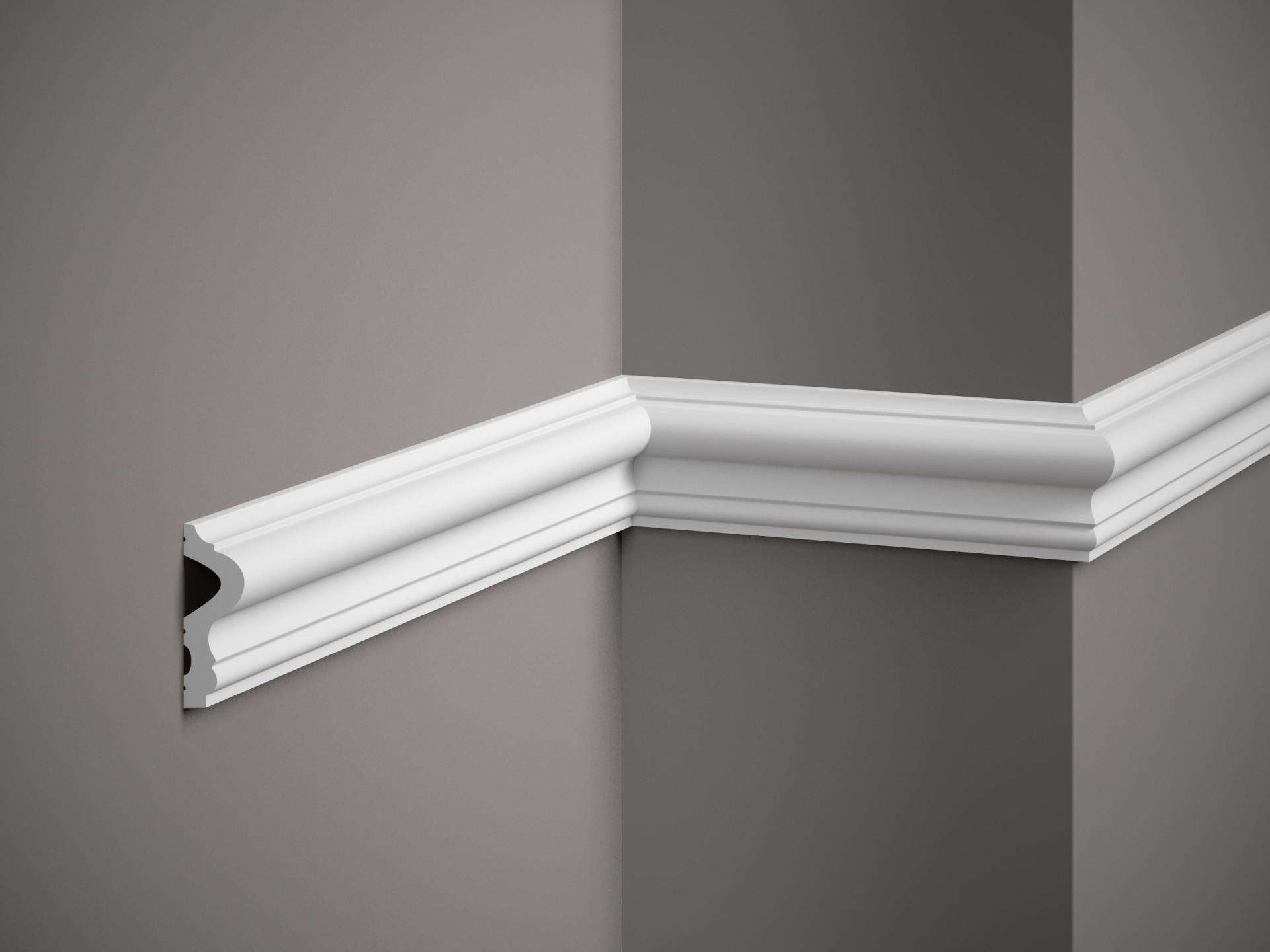 Moulure murale décorative en polyuréthane — 200 × 23 × 61 mm (réf. ARK-MOU141)