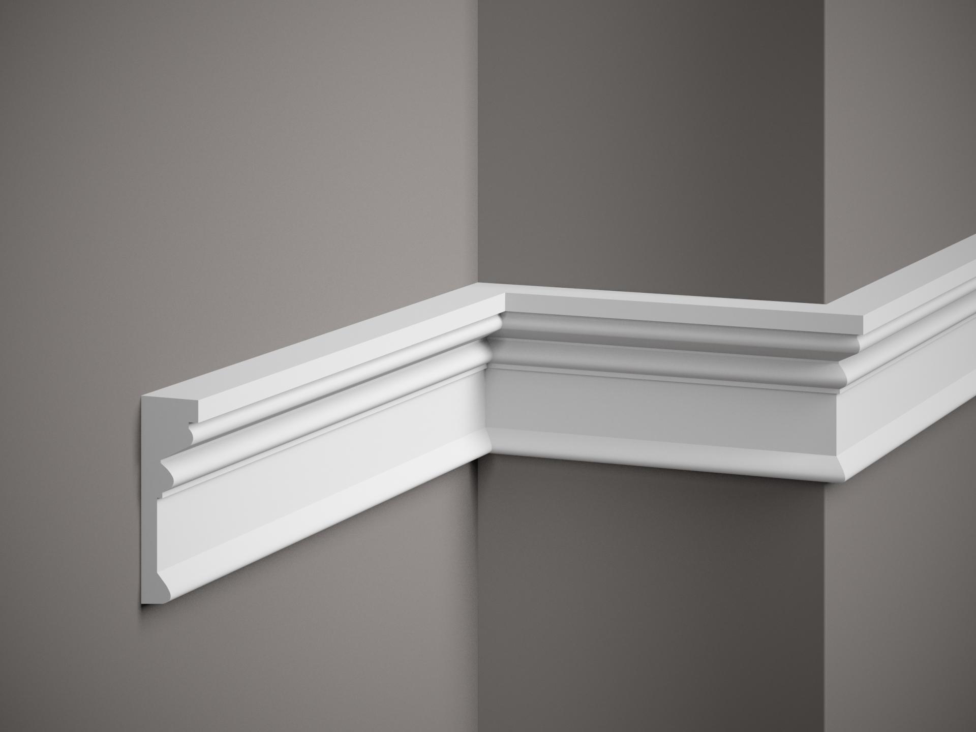 Moulure murale décorative en polyuréthane — 200 × 30 × 90 mm (réf. ARK-MOU164)