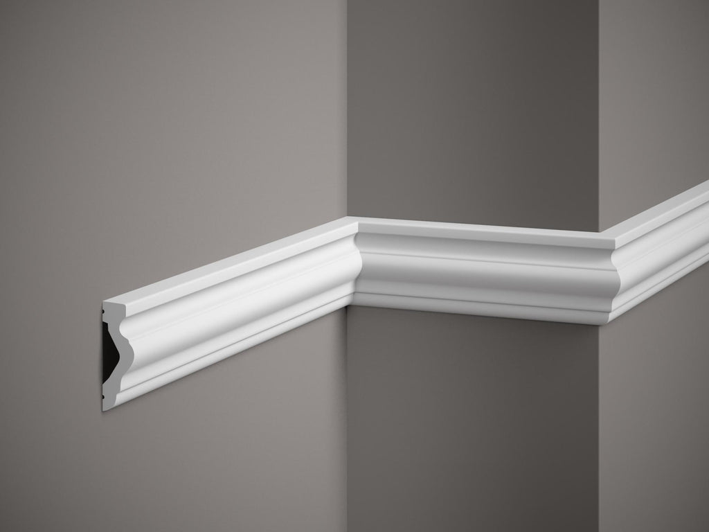 Moulure murale décorative en polyuréthane — 200 × 21 × 65 mm (réf. ARK-MOU140)