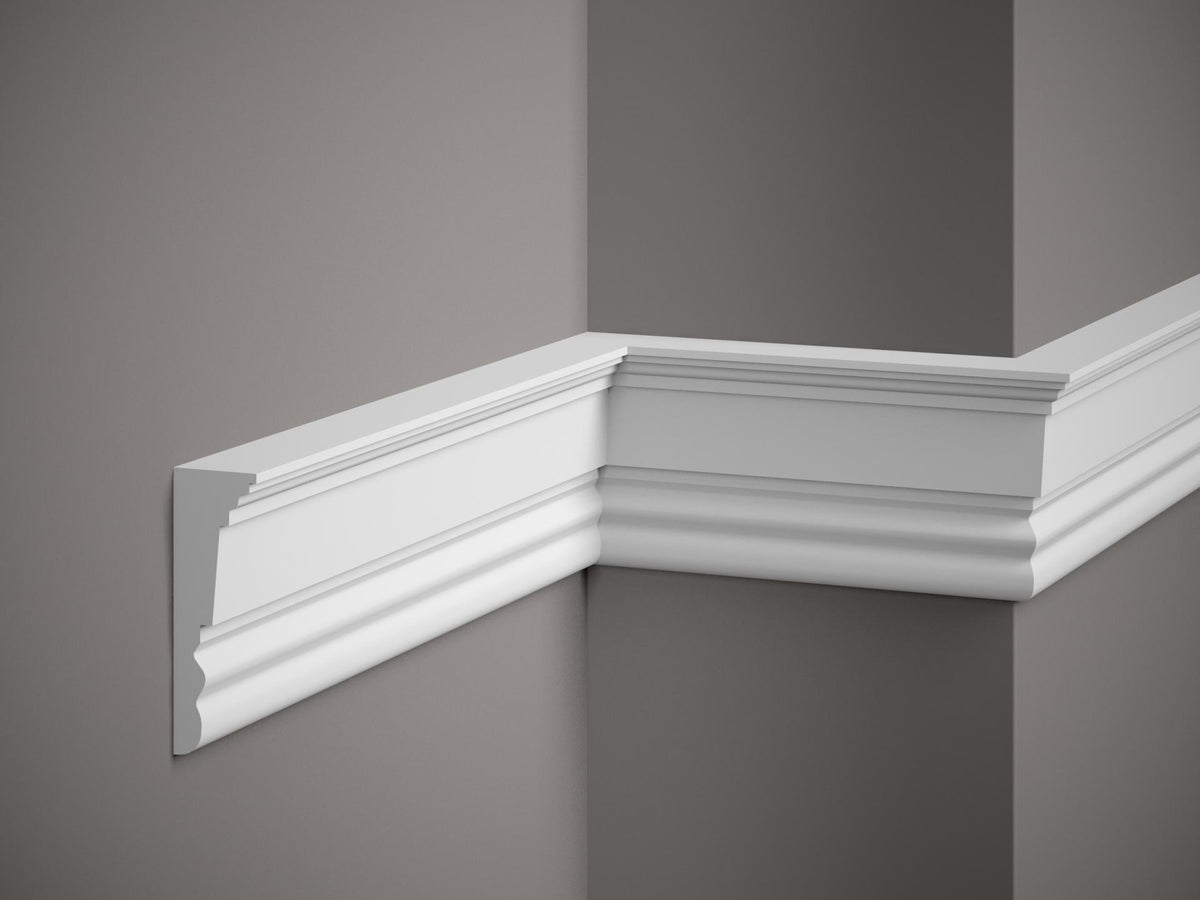Moulure murale décorative en polyuréthane — 200 × 33 × 101 mm (réf. ARK-MOU165)