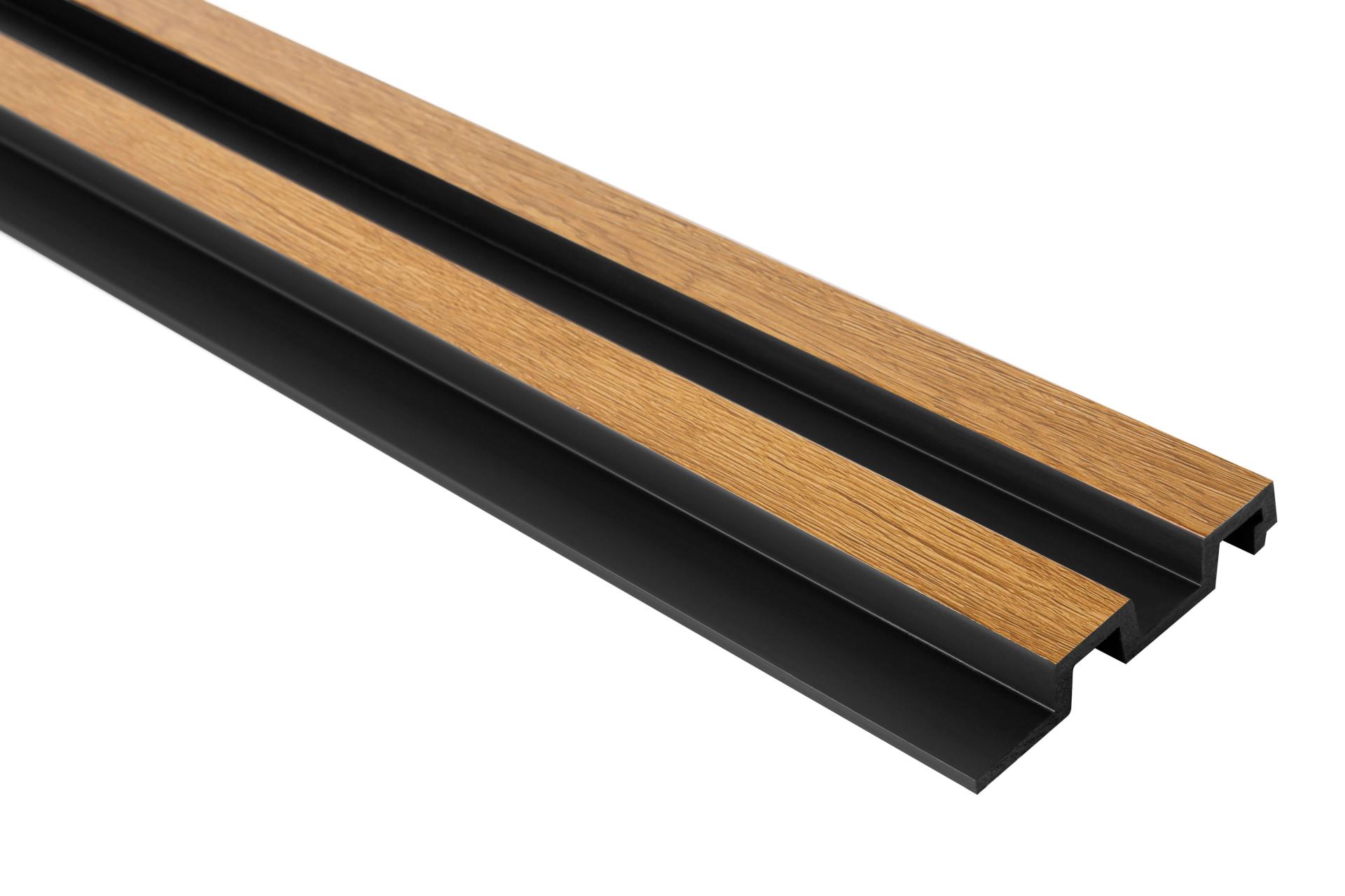 Panneau acoustique tasseaux bois Large — chêne naturel 2400 mm (réf. ARK-PAN077)