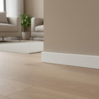Plinthe MDF 80 mm blanche laquée – modèle 8/4 (80 x 16 x 2000 mm)