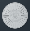 Rosace de plafond décorative en polyuréthane — Ø 350 mm (réf. ARK-ROS010)