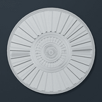 Rosace de plafond décorative en polyuréthane — Ø 350 mm (réf. ARK-ROS010)