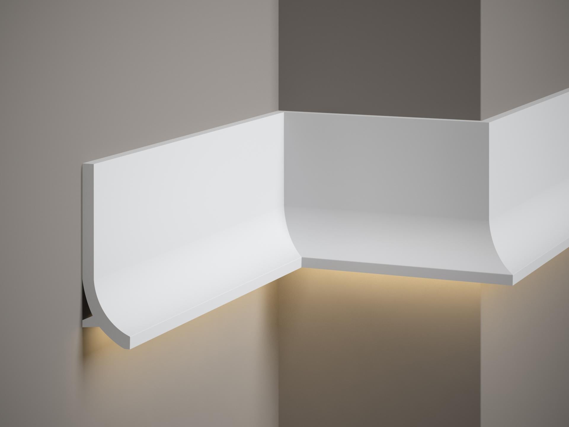 Moulure murale lumineuse pour éclairage LED — 200 × 40 × 135 mm (réf. ARK-MOU008)