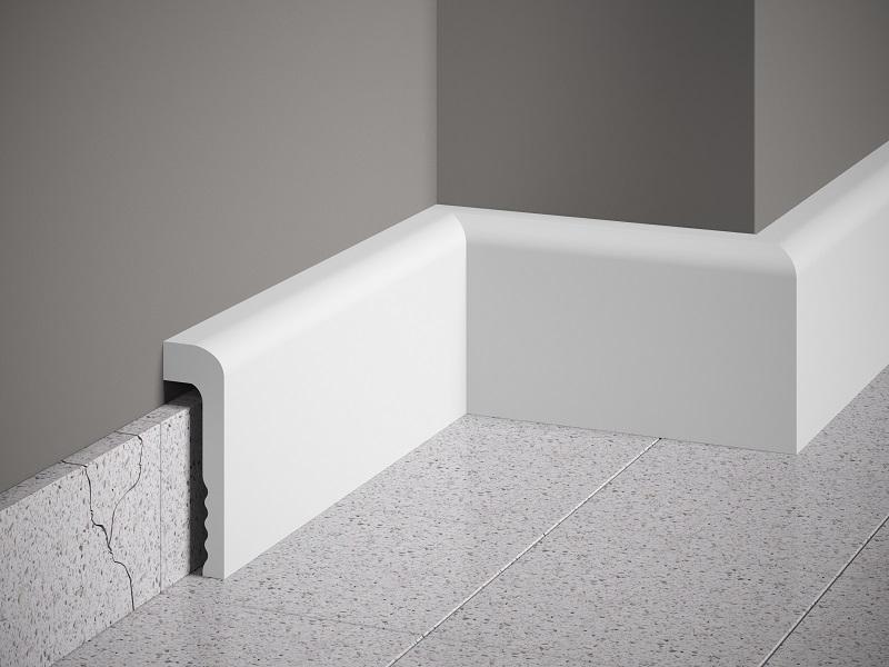 Plinthe décorative en polyuréthane — hauteur 110 mm (réf. ARK-PLI025)