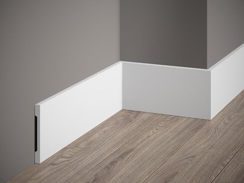 Plinthe décorative en polyuréthane — hauteur 100 mm (réf. ARK-PLI022)
