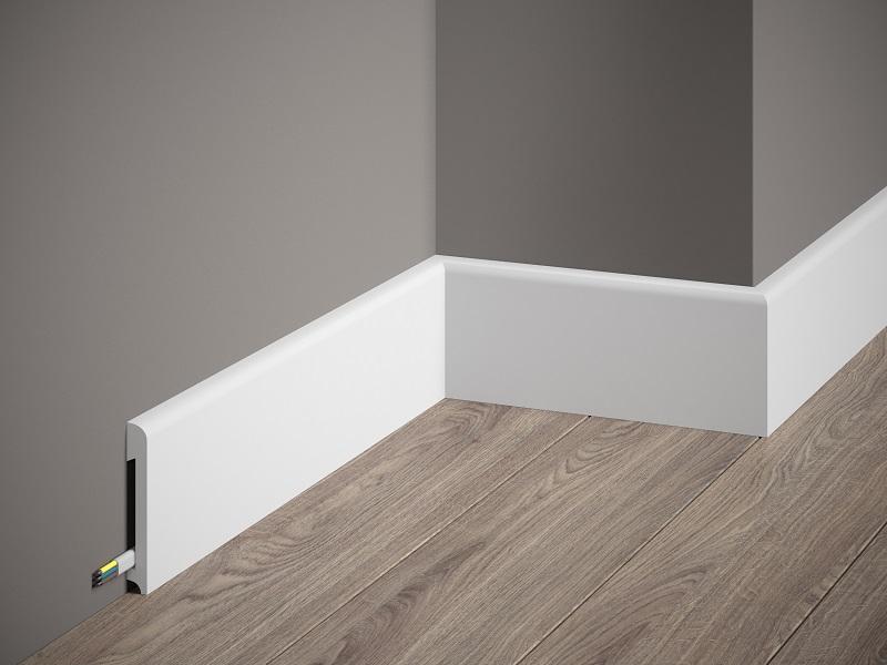 Plinthe décorative en polyuréthane — hauteur 78 mm (réf. ARK-PLI011)
