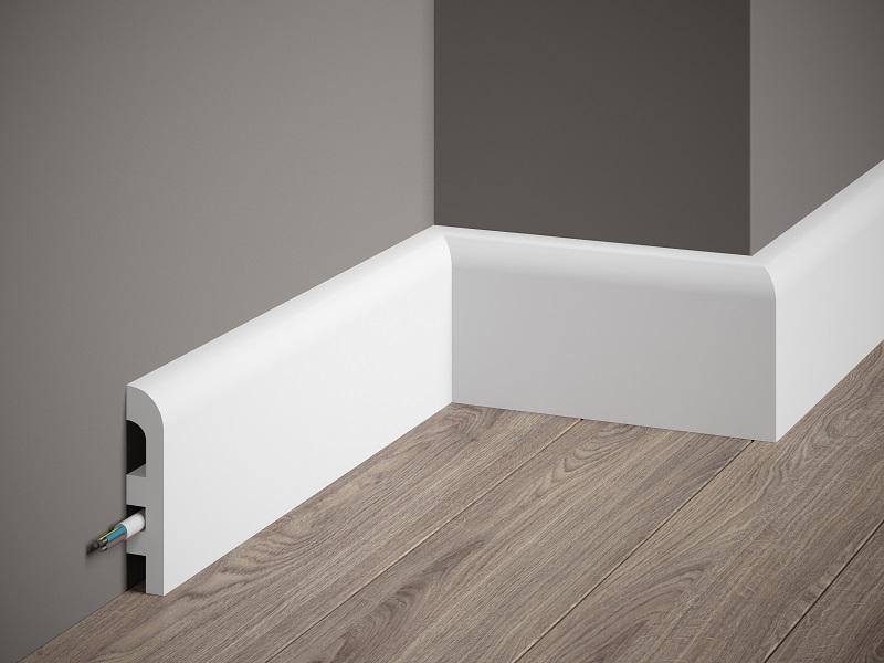 Plinthe décorative en polyuréthane — hauteur 97 mm (réf. ARK-PLI019)