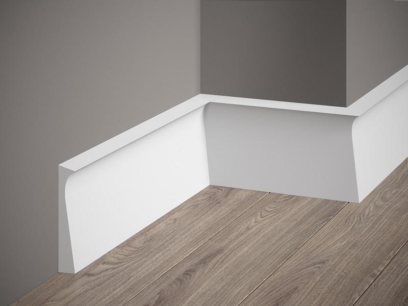 Plinthe décorative en polyuréthane — hauteur 108 mm (réf. ARK-PLI032)