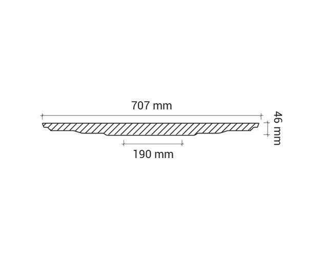 Rosace de plafond décorative en Polyuréthane S040 – Ø 707 mm
